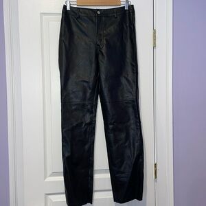 Princess Polly Black Leather Pants